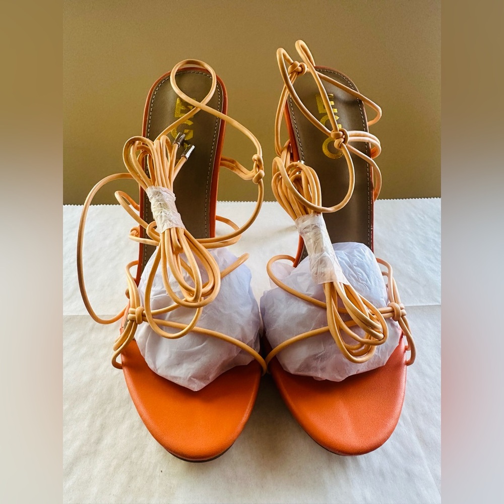 EGO Elegant Orange Strappy Sandals